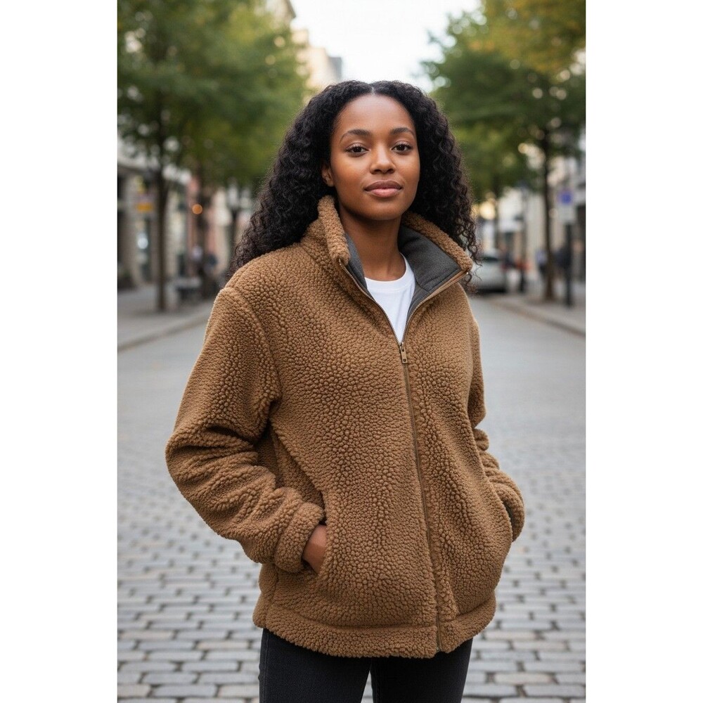 Vintage Secret Garden Sherpa Jacket,Size XL,Brown